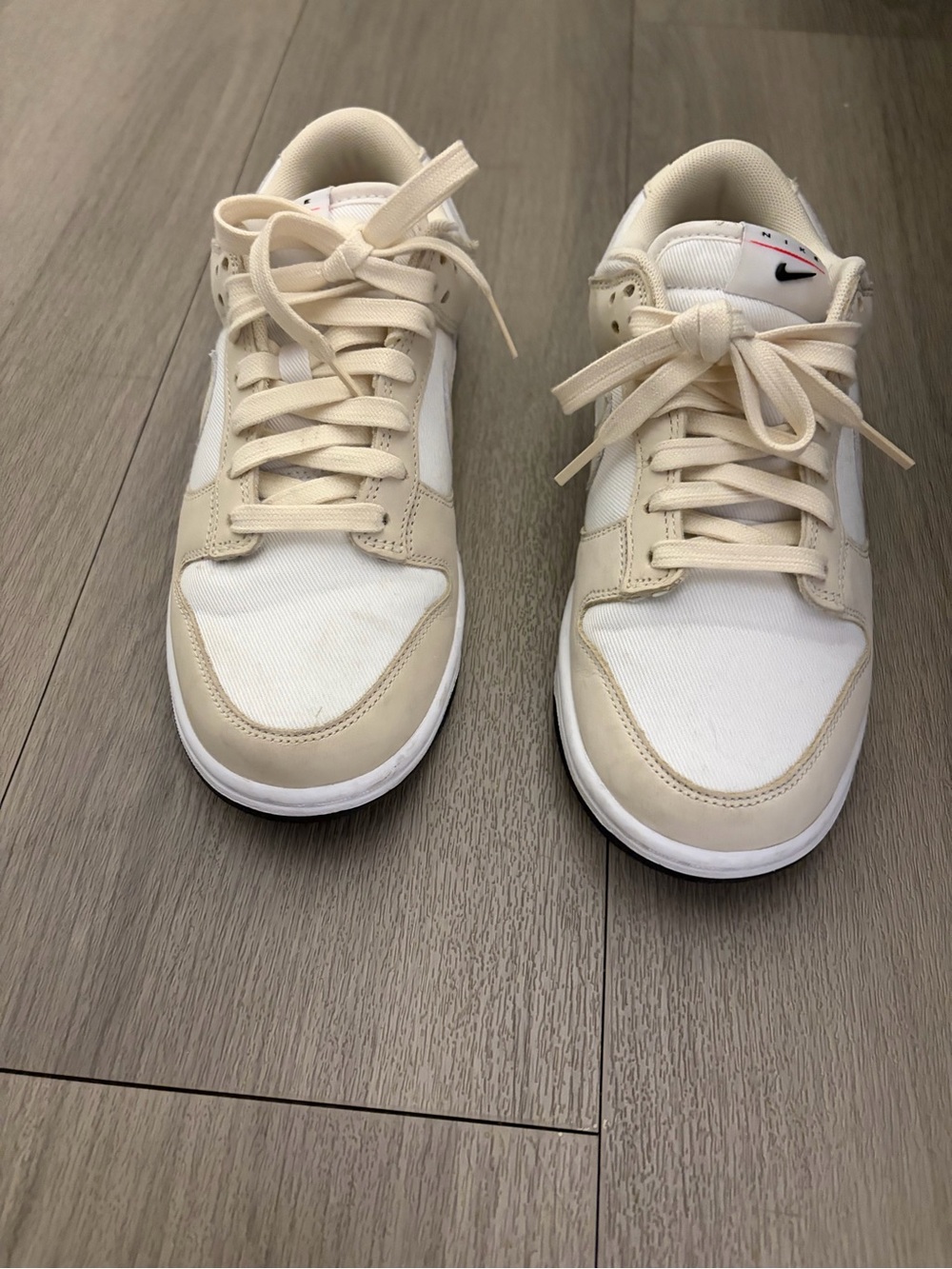 Nike Low-Top Sneakers in Cream and White - Picture 2 of 4